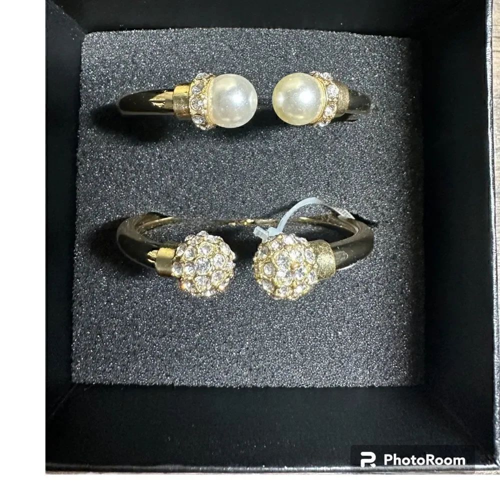 INC International Concepts rose pearl hinge duo bracelets NWT